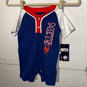 New with tags Genuine MLB Merchandise Mets 12 month Romper